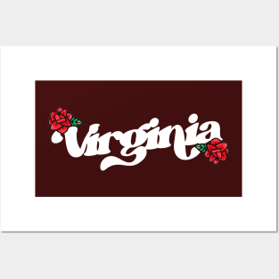 Virginia Pride Red Flowers Posters and Art
